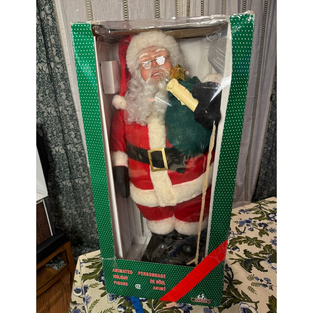 Vintage Holiday Creations 1995 Santa Claus Motionette 26" Tall Moves‎ Works